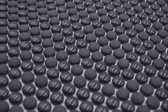 Hand pattern round enamel mix black glossy/matt wall tile backsplash kitchen shower bathroom MOS140-0311_m