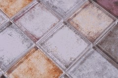 Hand pattern square glass mosaic Crystal mix Color wall tile backsplash kitchen shower bathroom MOS88-0412_m