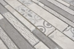 Hand pattern composite marble/ceramic mix gray 3F wall tile backsplash kitchen shower bathroom MOS180-D0927G_m