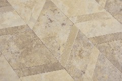 Hand sample arrow vinyl stone look Limestone beige/Silver wall tile backsplash MOS200-46LBG_m