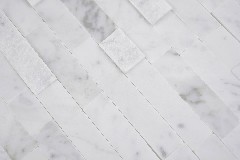 Hand sample composite natural stone Carrara look wall tile MOS200-M22_m