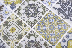 Hand sample vinyl squares retro color wall tile mirror MOSvinyl-retro_m