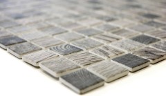 Hand sample mosaic tile ECO Recycling GLAS ECO wood texture gray beige MOS63-324_m