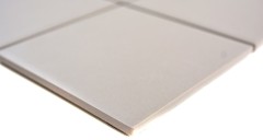 Hand-painted mosaic tile ceramic light gray unglazed MOS22-1204_m