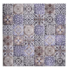 Self-adhesive mosaic mat aluminum retro look multicolored purple cream brown Africa ornament - MOS200-U03