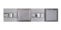 Mosaic border glass mosaic white silver modern - MOS88-S98