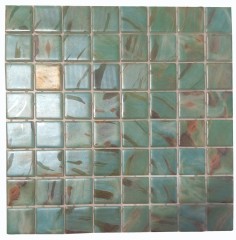 Swimming pool mosaic pool mosaic glass mosaic aquamarine shimmer green turquoise gray cream silver wall floor kitchen bathroom shower MOS220-71383U