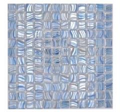 Mosaic tile pool mosaic swimming pool mosaic light blue silver gloss metallic shower wall SPAIN MOS220-78251U