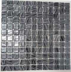 Mosaic tile pool mosaic swimming pool mosaic black graphite silver shower wall SPAIN - MOS220-78253U_f