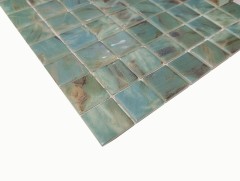 Hand pattern swimming pool mosaic pool mosaic glass mosaic aquamarine shimmer green turquoise gray cream silver wall floor kitchen bathroom shower - MOS220-71383U_m