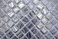 Hand pattern mosaic tile pool mosaic swimming pool mosaic silver blue shiny silver metallic shower wall SPAIN - MOS220-78250U_m