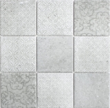 Retro vintage mosaic tile wall ceramic cement look gray mix tile backsplash kitchen - MOS22-CELLO