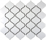 Florentine retro vintage mosaic tile ceramic white matt backsplash kitchen bathroom wall - MOS13-11WM