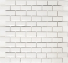 Mini Metro Subway mosaic facet WHITE mosaic tile ceramic tile backsplash kitchen MOS26-0102