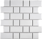 Metro Subway tiles WHITE facet mosaic tile ceramic tile backsplash kitchen wall MOS26WM-0101