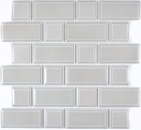 Metro Subway Tiles Gray Mud Facet Mosaic Tile Ceramic Backsplash Kitchen Wall MOS26WM-0202