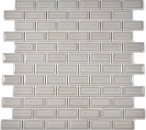 Mini Metro Subway mosaic tiles ceramic tile backsplash stone gray MOS26-0204_f | 10 mosaic mats