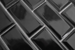 Hand sample Metro Subway mosaic tile ceramic tile backsplash kitchen black MOS26M-0303_m