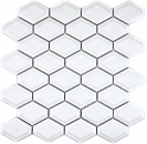 Retro 3D mosaic tile ceramic diamond metro white glossy tile backsplash kitchen MOS13MD-0101