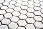 Hand pattern mosaic tile ceramic hexagon white glossy tile backsplash kitchen MOS11A-0102_m