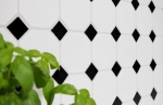 Hand sample mosaic tile ceramic octagonal white matt black glossy wall tile bathroom tile MOSOcta-190_m