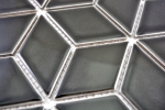 Hand-painted mosaic tile ceramic black 3D cube black glossy tile backsplash MOS13OV-0301_m