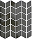 Mosaic tiles ceramic white diamond black glossy wave kitchen splashback MOS13DS-0302_f | 10 mosaic mats