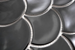 Hand pattern mosaic tile ceramic fan black glossy tile WC bathroom tile MOS13-FS03_m