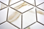 Hand-patterned mosaic tile ceramic white diamond POV Calacatta wall tile bathroom tile MOS13-0112_m