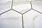 Hand-patterned mosaic tile ceramic white hexagon calacatta wall tile bathroom tile MOS11F-0112_m