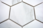 Hand sample mosaic tile ceramic white hexagon Carrara look wall tile bathroom tile MOS11F-0102_m