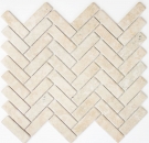 Herringbone mosaic tile ceramic stone effect light beige tile backsplash kitchen MOS24-SO54