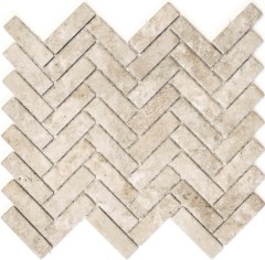 Herringbone mosaic tile ceramic stone effect beige tile backsplash kitchen MOS24-SO76