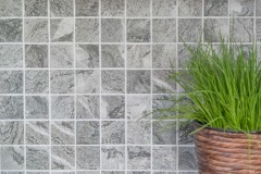Hand sample mosaic tile natural stone look gray structure bathroom tile backsplash MOS16-HWA4GY_m