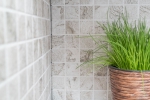 Hand-painted mosaic tile natural stone look gray beige texture tile backsplash MOS16-HWA4LG_m