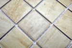 Hand sample mosaic tile natural stone look structure travertine beige yellow wall tile MOS16-1202_m