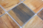 Hand-painted Vintage Wood mosaic tile ceramic brown wood-effect tile backsplash MOS16-2004_m