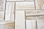 Hand pattern mosaic tile ceramic beige herringbone wood light tile backsplash kitchen MOS24-2002_m