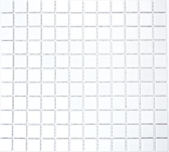 Ceramic mosaic mosaic tiles white glossy kitchen wall shower pool MOS18-0102