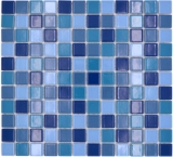 Ceramic mosaic blue green turquoise glossy mosaic tile backsplash MOS18-0408