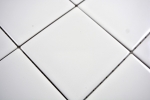 Hand-painted mosaic tile ceramic white glossy tile backsplash kitchen MOS23-0101_m