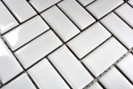 Hand-patterned mosaic tile ceramic windmill white glossy kitchen tile wall tile MOS24-CWM7WG_m
