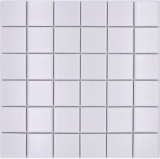 Ceramic mosaic tile white matt tile mirror bathroom wall MOS16B-0111