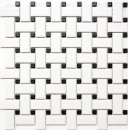 Basket mosaic tile ceramic white matt black tile backsplash bathroom tile wall tile WC - MOS13-CBAS19