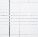Rod mosaic tile ceramic white matt bathtub cladding MOS24-0111