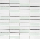 Mosaic tile ceramic rods white matt glass bathtub cladding MOS24-ST325_f