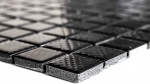 Hand-painted mosaic tile BLACK GLOSSY STRUCTURE Kitchen splashback MOS18-CG123_m