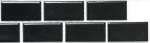 Hand-painted mosaic tile ceramic brick black matt shower wall MOS24-04BM_m