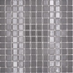 Ceramic mosaic metal gray anthracite dark gray Shower wall glossy MOS18D-0204