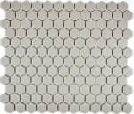 Hexagonal hexagon mosaic tile ceramic mini light gray unglazed non-slip mosaic floor shower tray - MOS11A-0202-R10